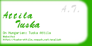 attila tuska business card
